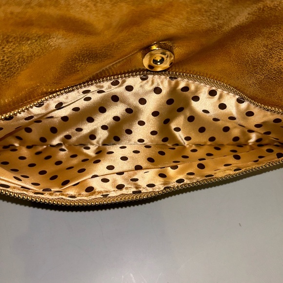 Euc melie bianco gold snake print design crossbody clutch - Picture 5 of 12